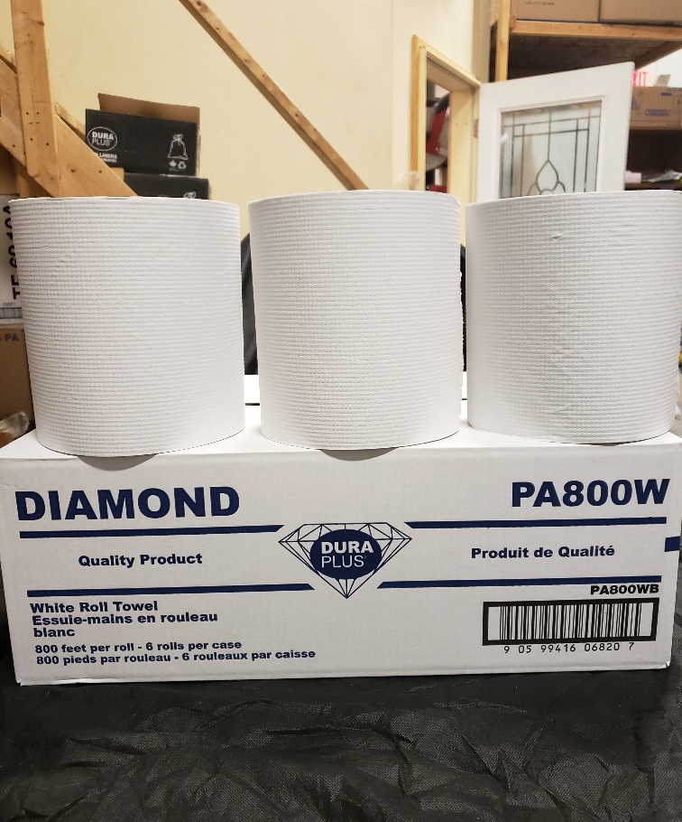 Dura Plus White Hardwound Paper Towel Roll